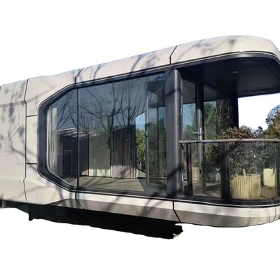 Casa pré-fabricada de aço leve Container de cápsula espacial de luxo pré-fabricada portátil