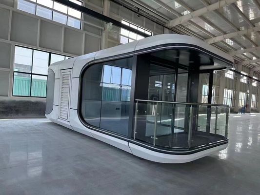 Casa pré-fabricada de aço leve Container de cápsula espacial de luxo pré-fabricada portátil