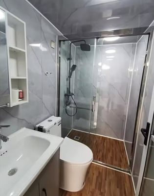 Porta de aço painel de sanduíche Modular Container House Plegavel Estrutura de aço leve Quadro