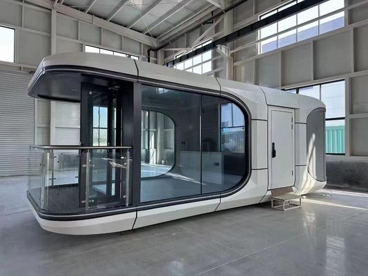 Casa pré-fabricada de aço leve Container de cápsula espacial de luxo pré-fabricada portátil