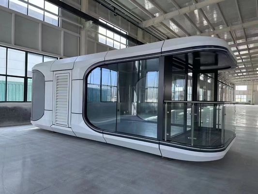 Casa pré-fabricada de aço leve Container de cápsula espacial de luxo pré-fabricada portátil
