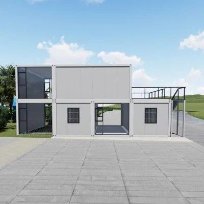 Casa de contêiner com estrutura de aço