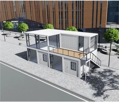 Casa de contêiner com estrutura de aço