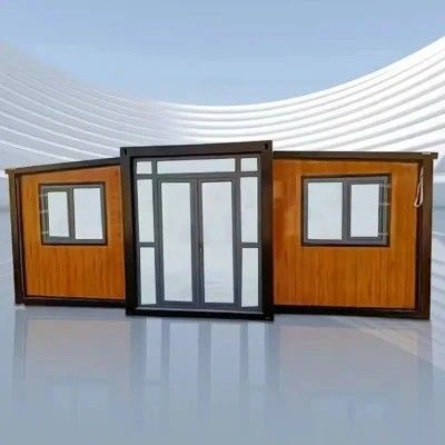 Protecção do ambiente 2 dormitórios pré-fabricados Casa de contentores expansível com porta de aço