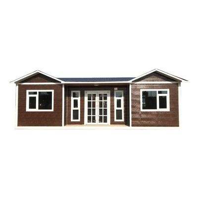 Casa móvel de porta de aço Casa modular Container pré-fabricado com parede de cortina de vidro