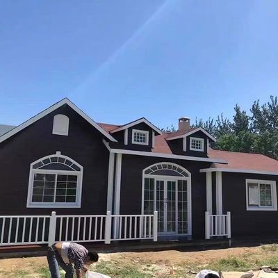 Casa móvel de porta de aço Casa modular Container pré-fabricado com parede de cortina de vidro
