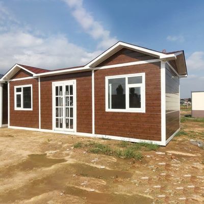 Casa móvel de porta de aço Casa modular Container pré-fabricado com parede de cortina de vidro