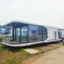 Casa pré-fabricada de luxo Container para cápsula espacial solar