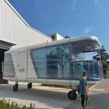 Casa pré-fabricada de luxo Container para cápsula espacial solar