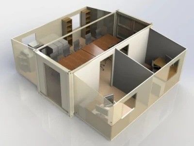 Estrutura de aço exterior Casa de contêiner de luxo com telhado inclinado dobrável móvel