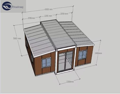 Casas de contêineres de estrutura de aço galvanizado Modernas habitação móvel dobrável