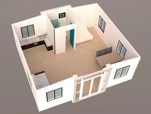 Casas de contêineres de estrutura de aço galvanizado Modernas habitação móvel dobrável
