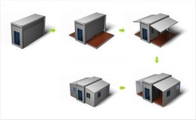 Casa de Contêiner Moderna Expandível para Edifício de Escritórios Personalizada 20ft ou 40ft