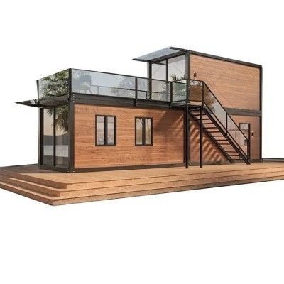 Edifício de escritórios de luxo Casa de contêiner pré-fabricada reciclável para habitação familiar