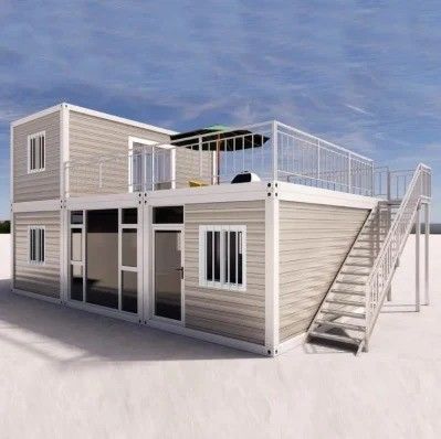 Edifício de escritórios de luxo Casa de contêiner pré-fabricada reciclável para habitação familiar