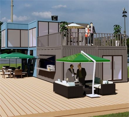 Loja de café modificada portátil para oficina Casa de contêineres móvel