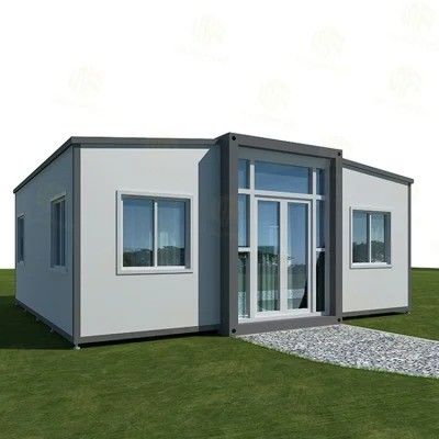 Moderna casa pré-fabricada expansível 3 em 1 quarto de aço casa de contentores