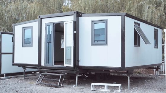 Moderna casa pré-fabricada expansível 3 em 1 quarto de aço casa de contentores