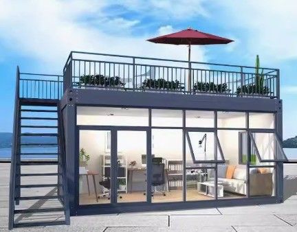 Casa de contêiner móvel de luxo para escritórios flexíveis