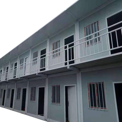 Casa de contêineres de embalagem plana desmontável em chão branco/cinzento/preto 18 mm MgO Board