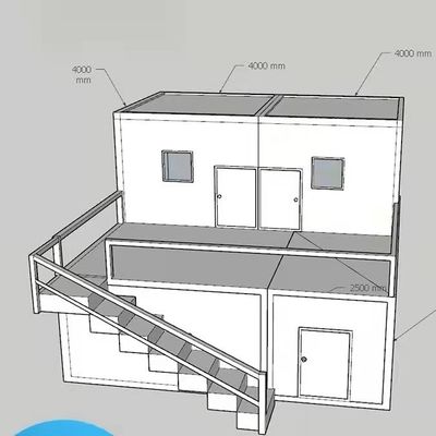 REACHTOP Austrália Casas de contêineres de embalagem plana em branco/cinzento/preto, etc., para escritório