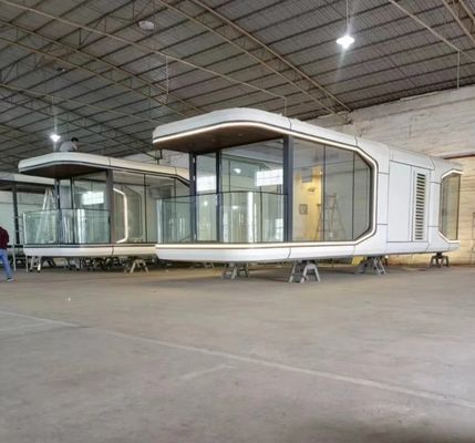Hotel Moderno Simplicidade Personalizar cápsula espacial pré-fabricada com alto desempenho