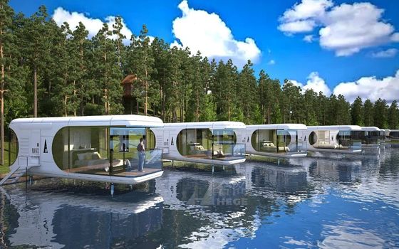 Hotel Moderno Simplicidade Personalizar cápsula espacial pré-fabricada com alto desempenho