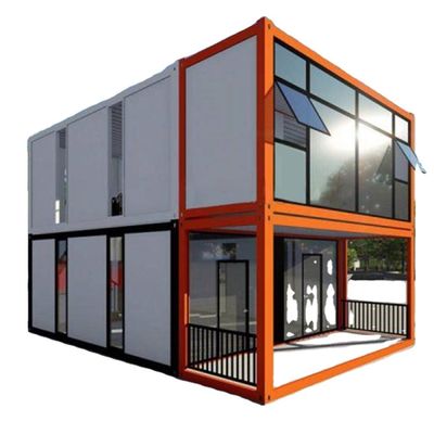 Casas de contêiner personalizadas de 2 andares com estilo de design à prova d'água e característica desmontável