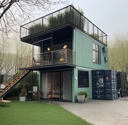 20ft/40ft Galvanizado Acero Quadro Aço leve Container Desmontável Casa Prefabricada
