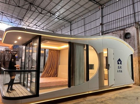 Casa Capsula Espacial Luxo Camping Cabana Prefabricada com Vantagem de Proteção Ambiental