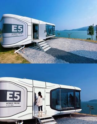 Casa Capsula Espacial Luxo Camping Cabana Prefabricada com Vantagem de Proteção Ambiental