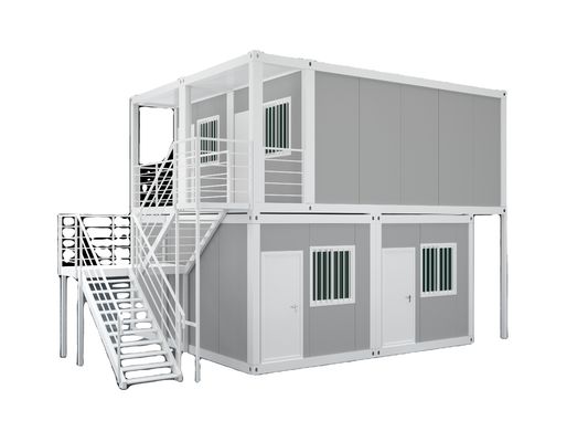 Casas pré-fabricadas em branco / cinza / preto