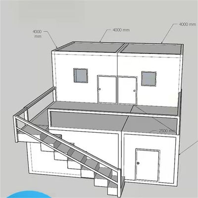 40ft pré-fabricadas móveis Flat Pack casas pré-fabricadas para hotel por REACHTOP Modular