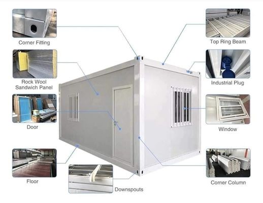 Edifício de escritórios padrão australiano Modular Prefab Flat Pack Homes para armazenamento de garagem