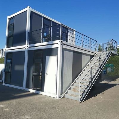 Casas de contêineres desmontáveis de estrutura de aço galvanizado para habitação pré-fabricada
