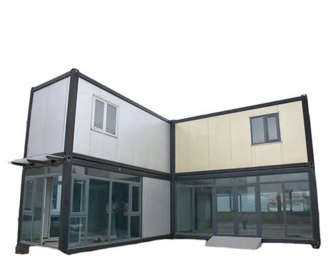 Casas de vida portáteis de montagem rápida com painel sandwich de aço e janela deslizante de PVC
