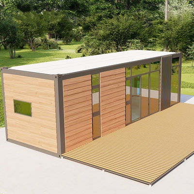 Container de armazém de aço Booth Casa pequena com janela deslizante de PVC em design portátil