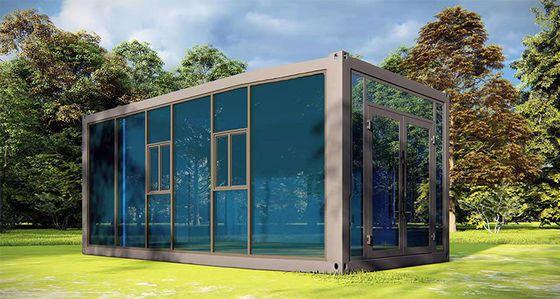 Casas pré-fabricadas portáteis fáceis de instalar com estrutura de aço galvanizado e piso de tabuleiro MGO