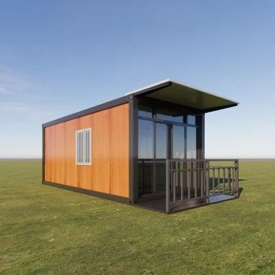 Casa de contêiner de escritório de aço fácil de instalar cor personalizada dobrável e expansível