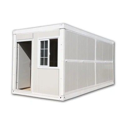 Casas de contêineres móveis dobráveis com porta de aço