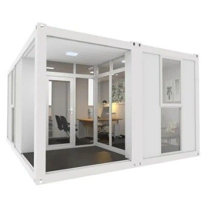 Casa de contêineres de embalagem plana de cor personalizada para escritório móvel pré-fabricado Casa de cabine