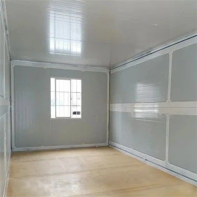 Casas de contêineres móveis dobráveis com porta de aço