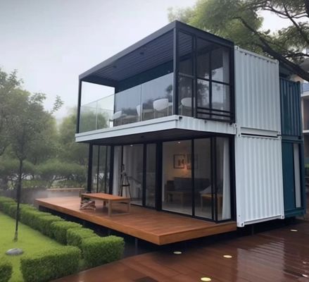 Container de embalagem plana com painel de sanduíche de lã de rocha à prova de fogo com isolamento em cores personalizadas