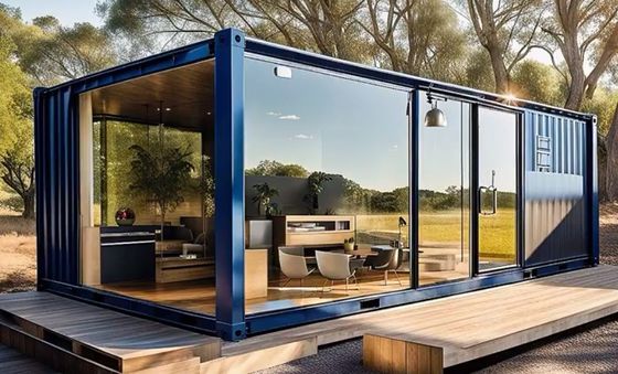 Estilo de design contemporâneo pré-fabricado Flat Pack Living Container House 20ft/40ft