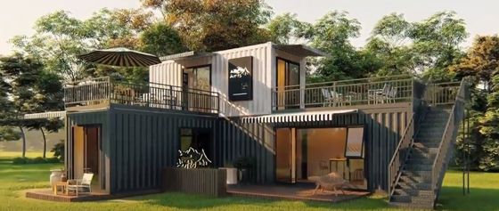 Estilo de design contemporâneo pré-fabricado Flat Pack Living Container House 20ft/40ft