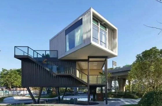Container moderno Casa portátil de aço Containers dobráveis de embalagem plana