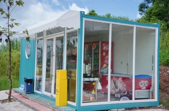 Moderno Container Casa Portátil Flat Pack Plegavel Instalação Rápida Com Porta de Aço
