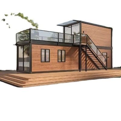Modelo de Design Contemporâneo Estrutura de Aço Casa de Contêineres Prefabricada Posicionável