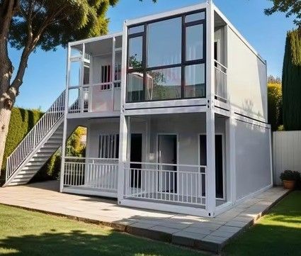 Modelo de Design Contemporâneo Estrutura de Aço Casa de Contêineres Prefabricada Posicionável