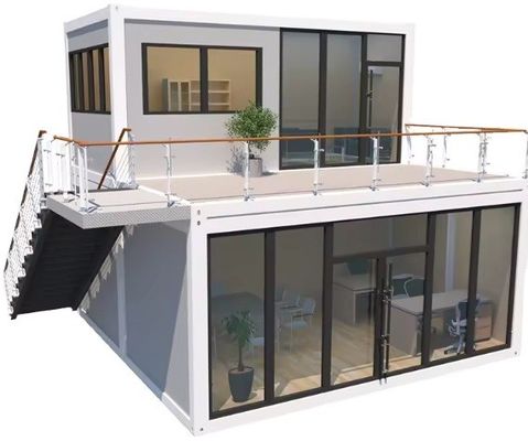 Casa pré-fabricada de vários andares de cores personalizadas Casas Containers Edifícios